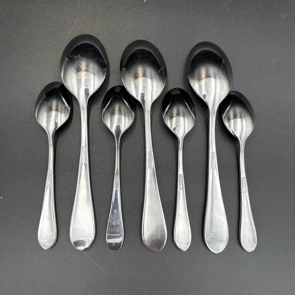 Oneida Icarus Glossy Stainless 3 Place Spoons 4 Teaspoons